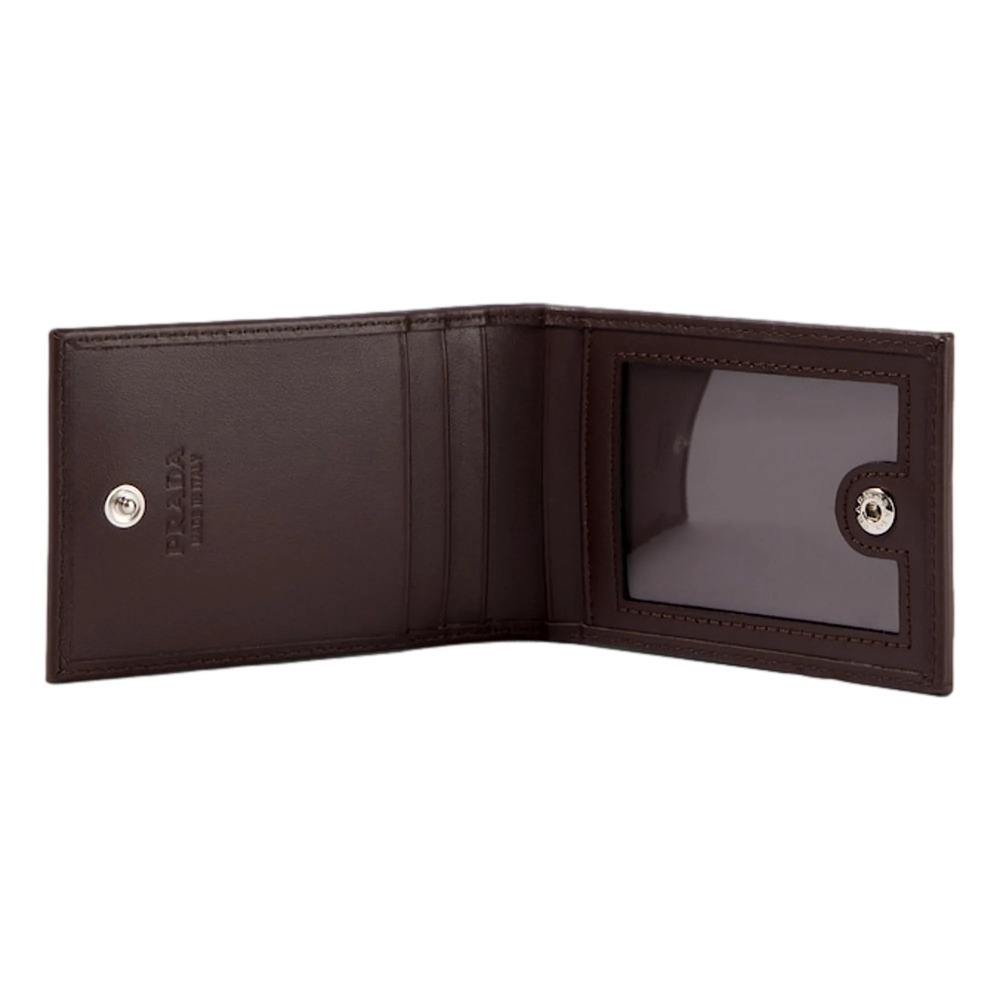 Prada Speedrock Orange Re-Nylon Leather Card Holder with